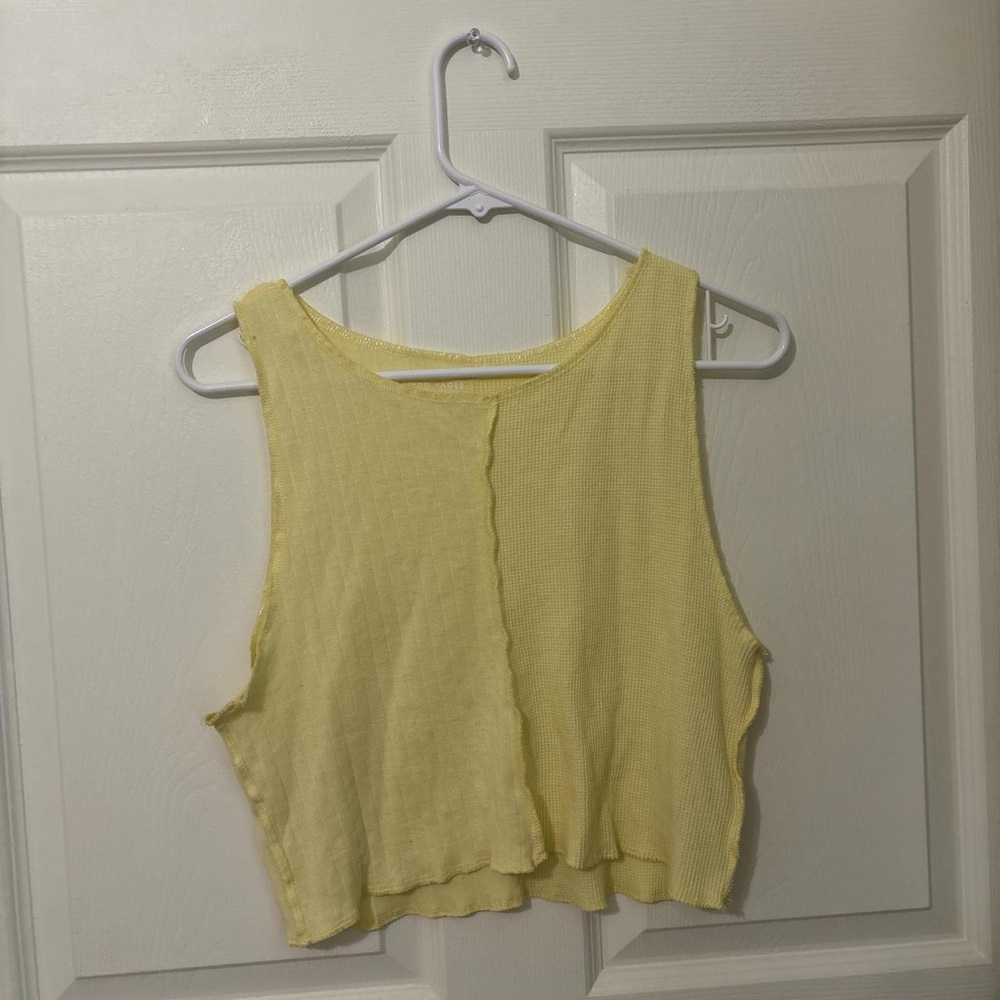 XL Butter Yellow Cropped Tank Top